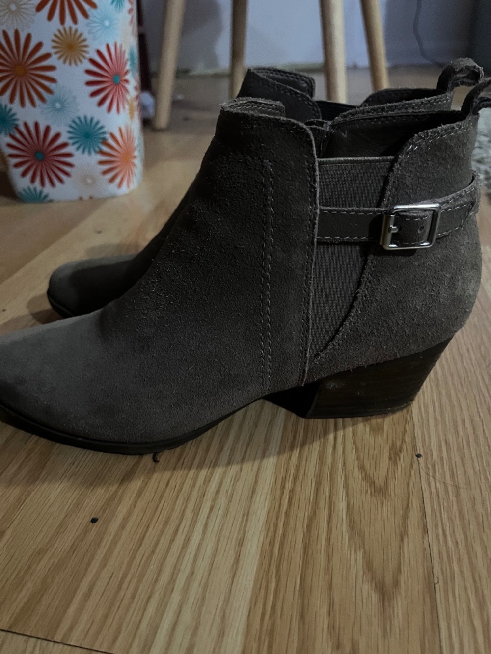 Fall booties in a tan colour. Worn a couple of time